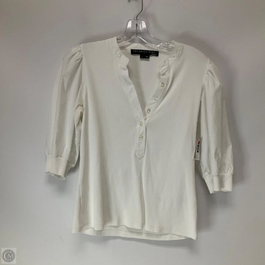 Top Short Sleeve By Veronica Beard In White, Size: S