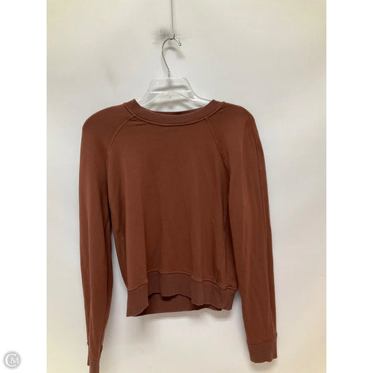 Athletic Top Long Sleeve Crewneck By Lululemon In Brown, Size: 4