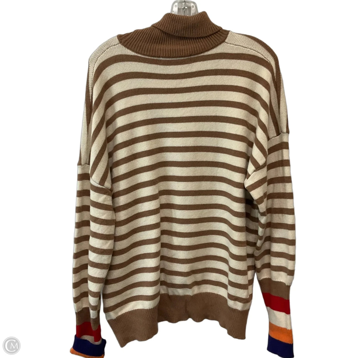 Sweater By Clothes Mentor In Striped Pattern, Size: Xl