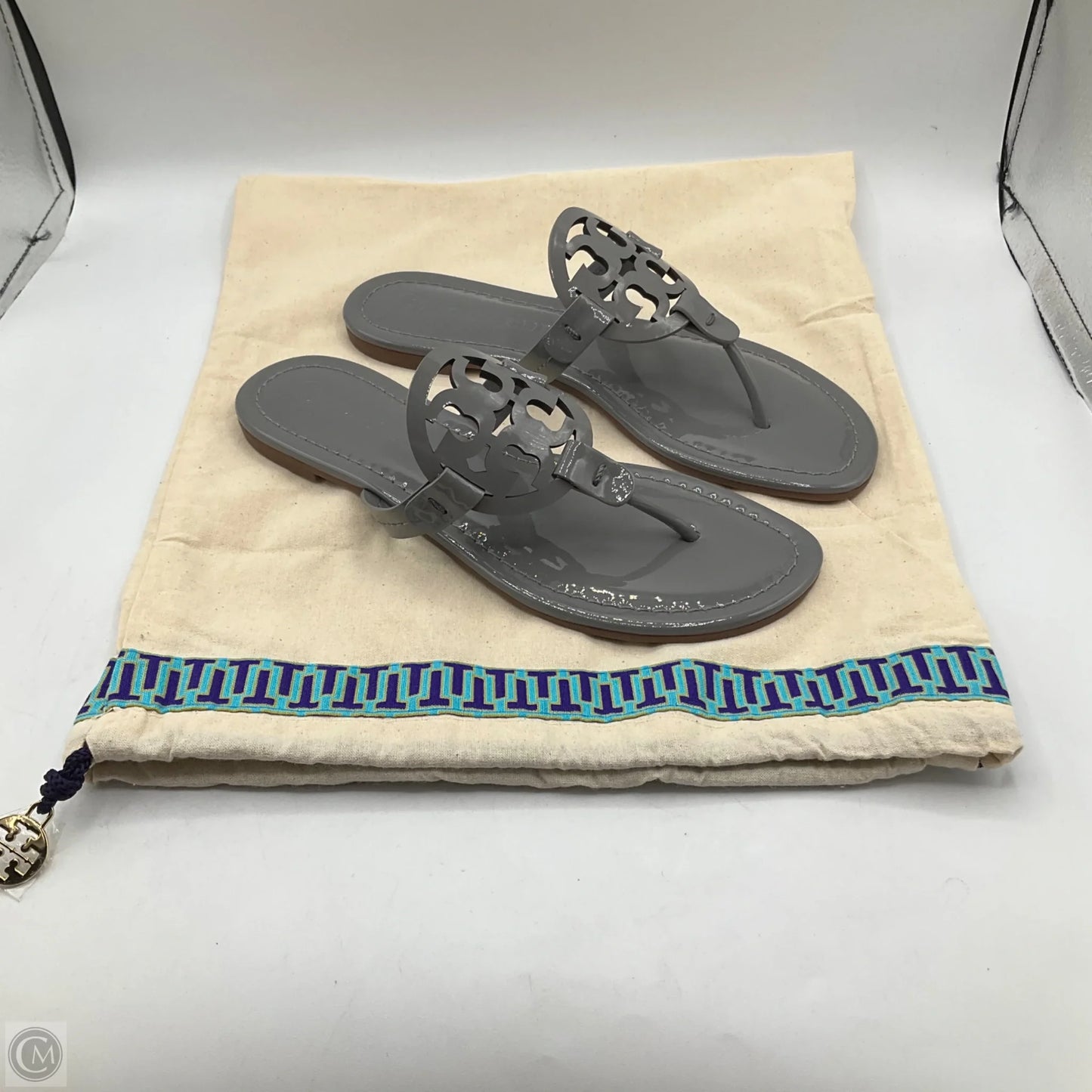 Sandals Designer By Tory Burch In Grey, Size: 7