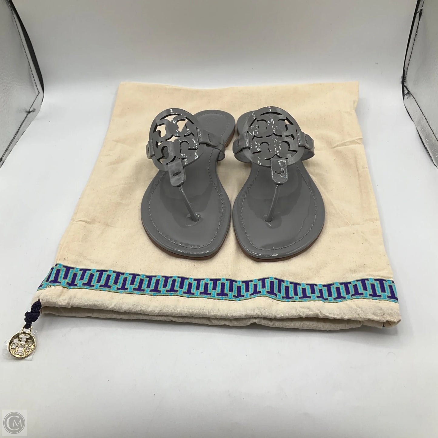 Sandals Designer By Tory Burch In Grey, Size: 7