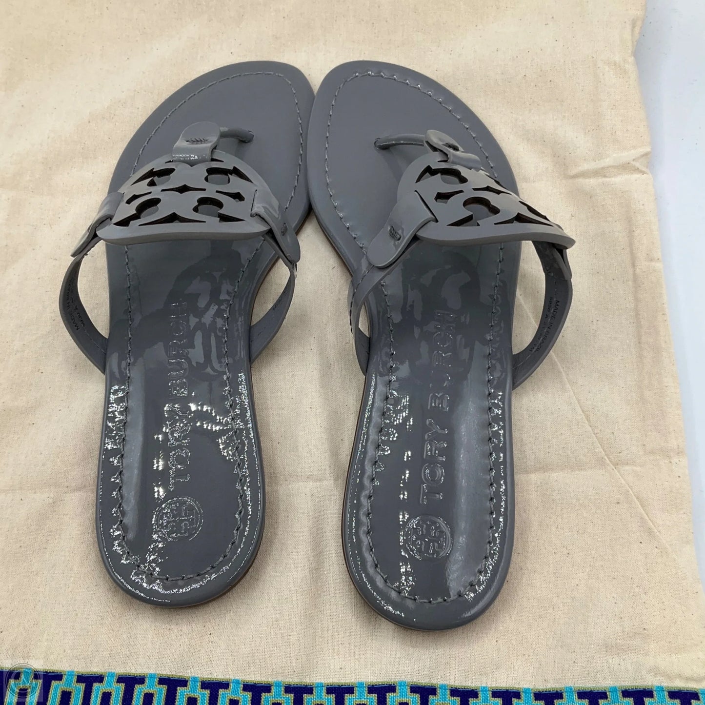 Sandals Designer By Tory Burch In Grey, Size: 7