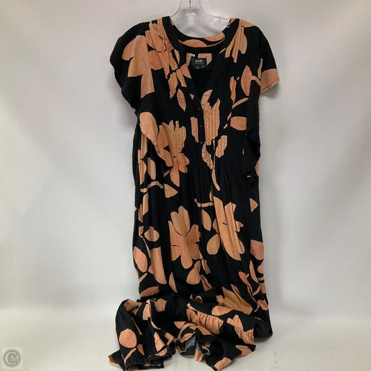 Dress Casual Maxi By Maeve In Black & Orange, Size: 1x