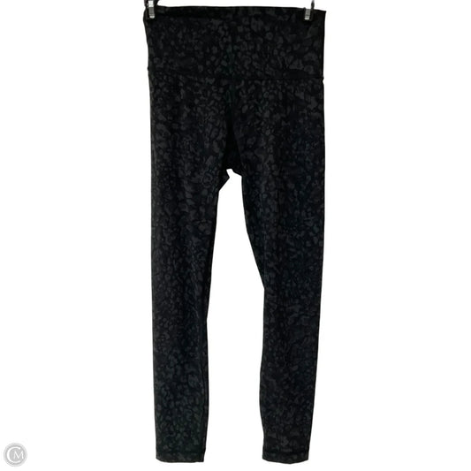 Athletic Leggings By Lululemon In Black & Grey, Size: 4