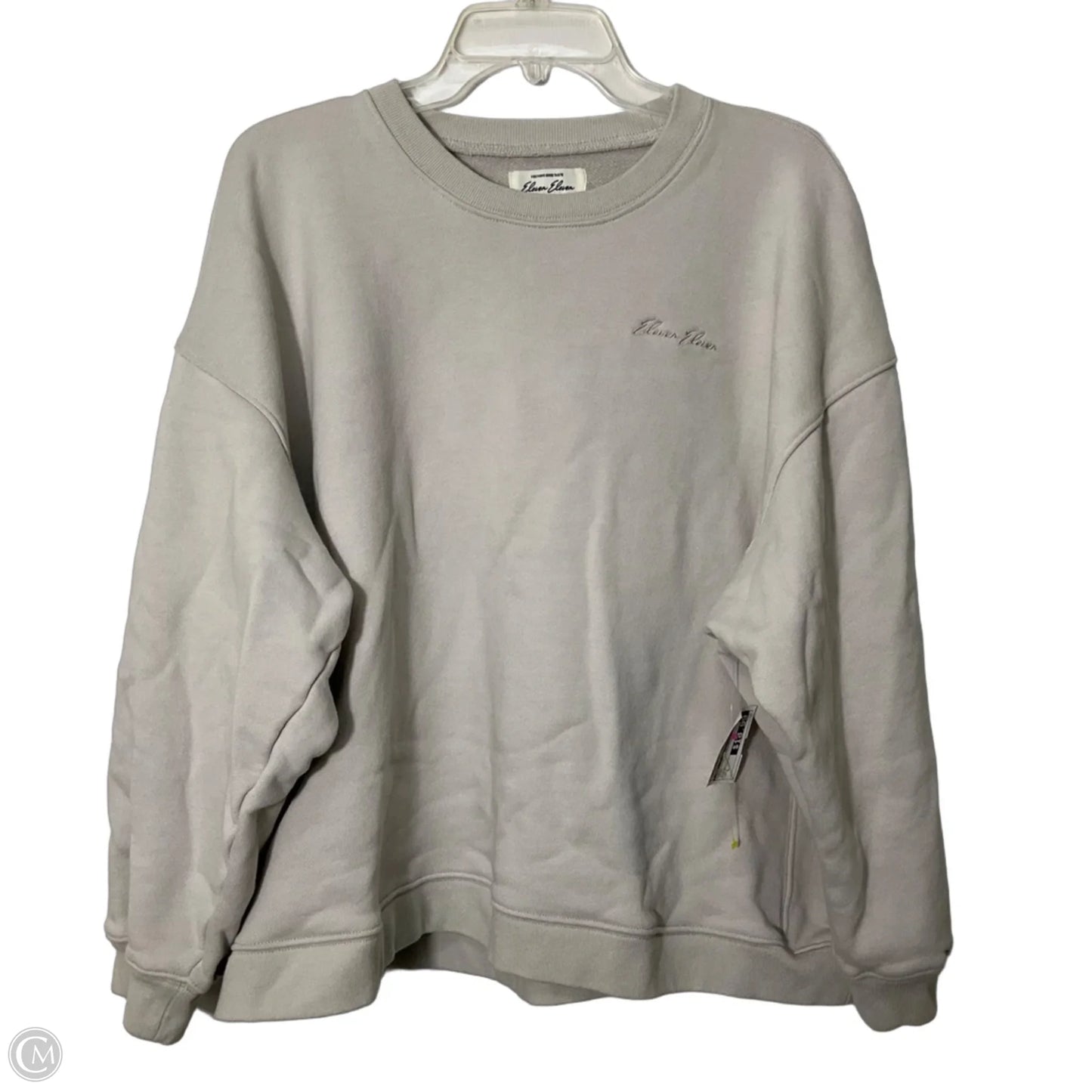 Sweatshirt Crewneck By Eleven Eleven In Taupe, Size: L