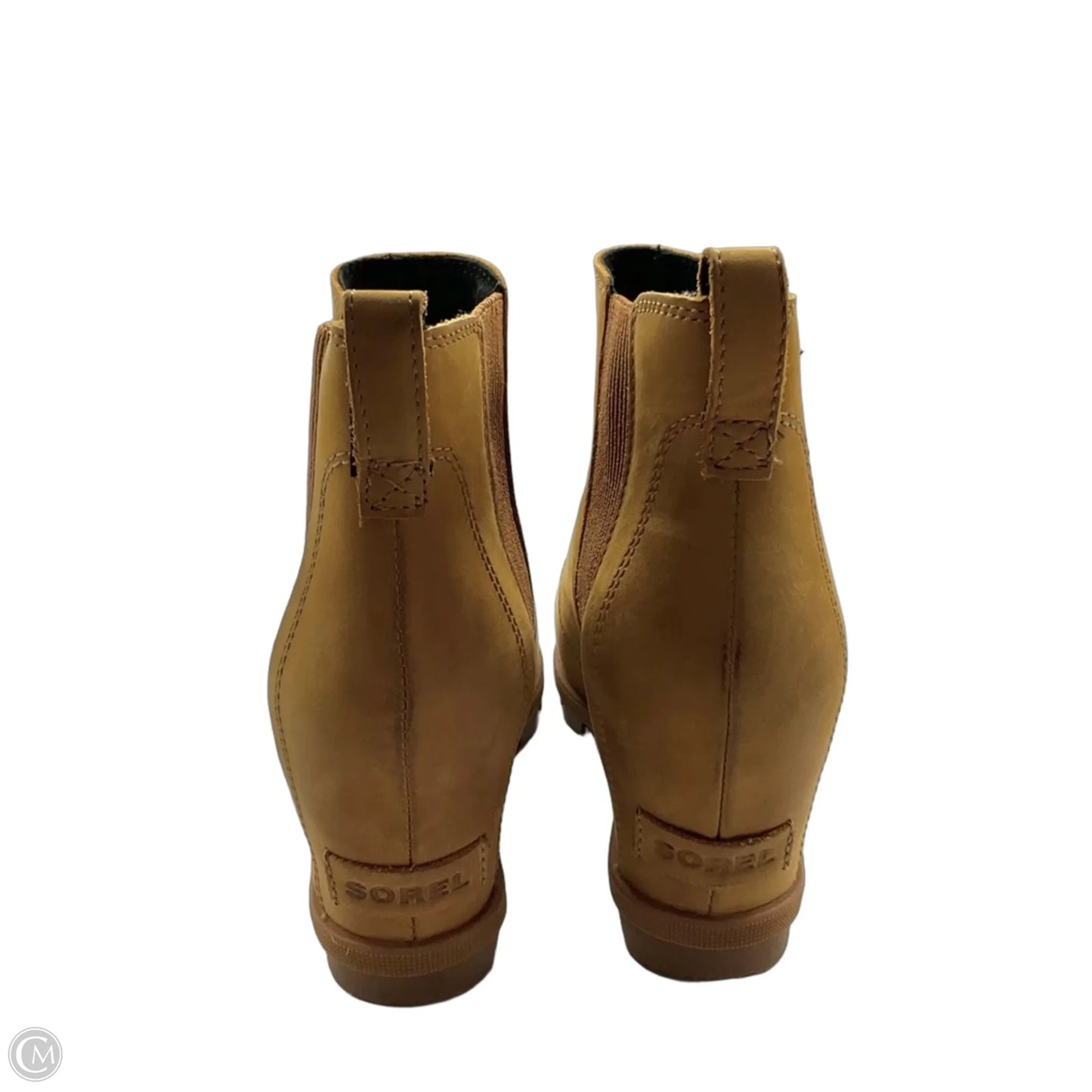 Boots Ankle Heels By Sorel In Tan, Size: 9.5