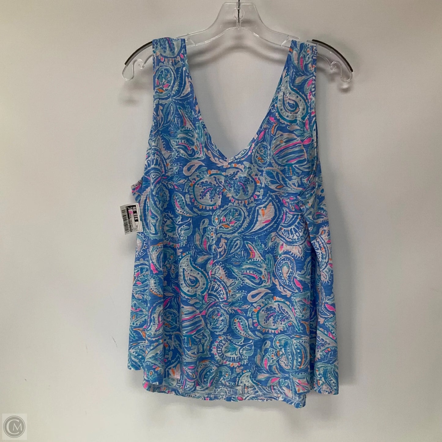 Top Sleeveless Designer By Lilly Pulitzer In Blue, Size: Xxl
