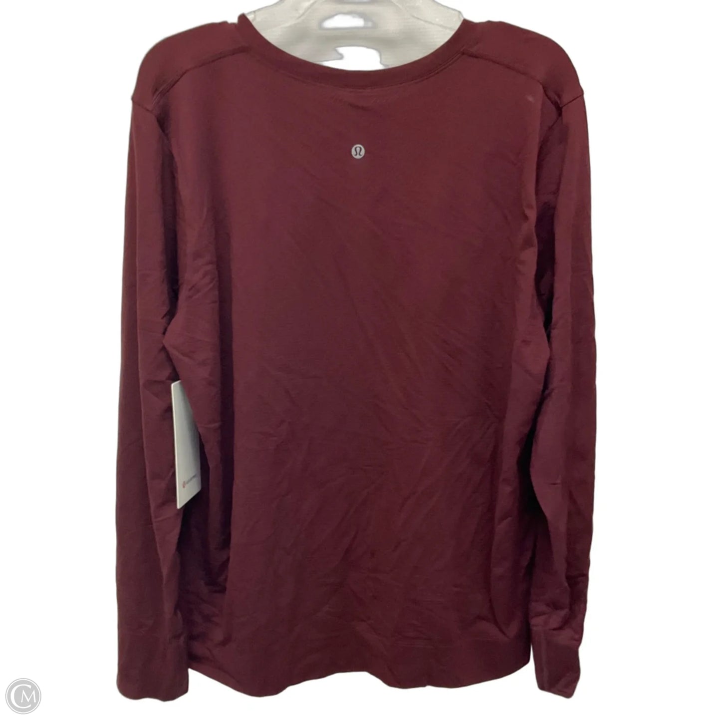 Athletic Top Long Sleeve Crewneck By Lululemon In Maroon, Size: 14