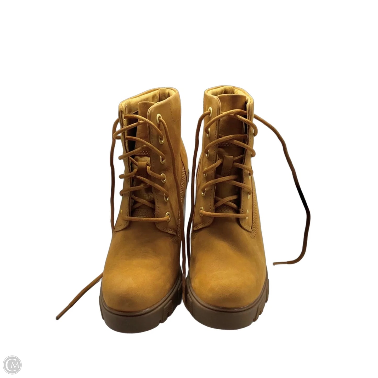 Boots Ankle Heels By Timberland In Tan, Size: 7