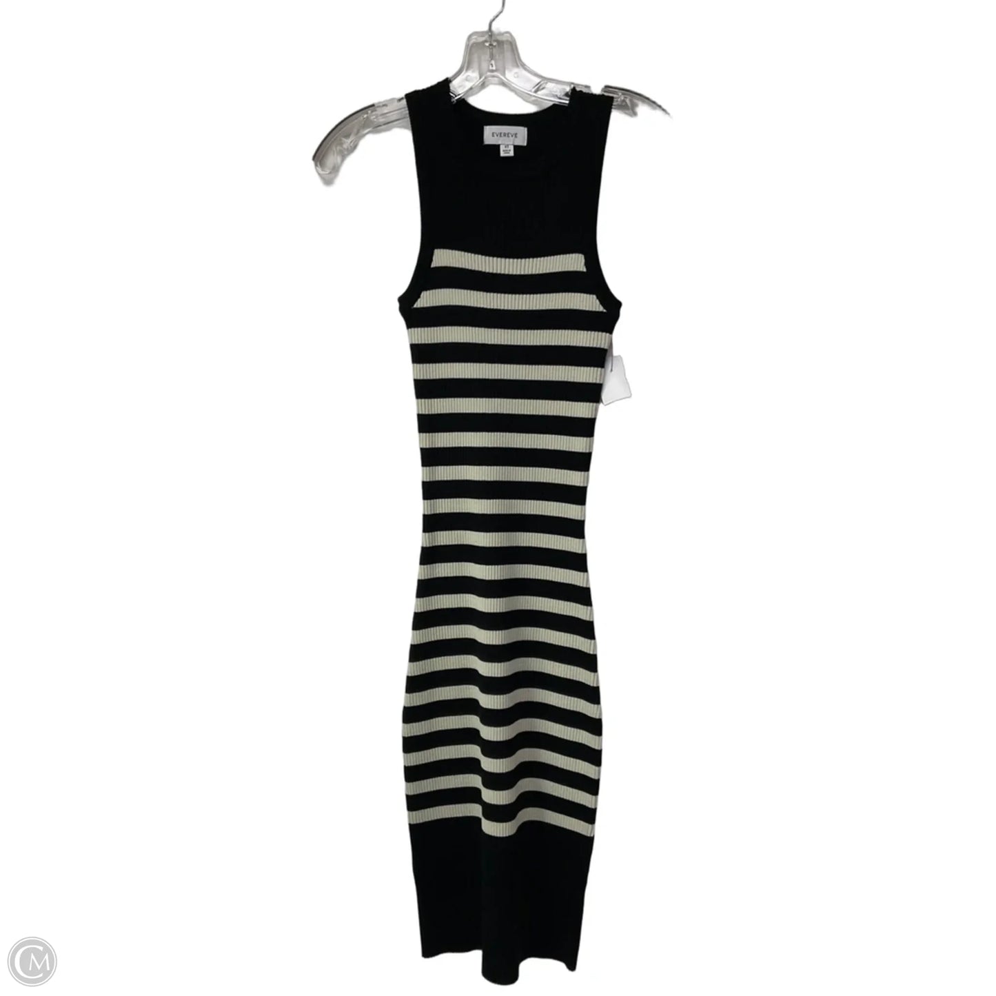 Dress Casual Midi By Evereve In Striped Pattern, Size: Xs
