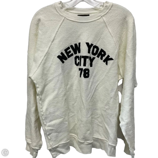 Sweatshirt Crewneck By Cmc In Cream, Size: M