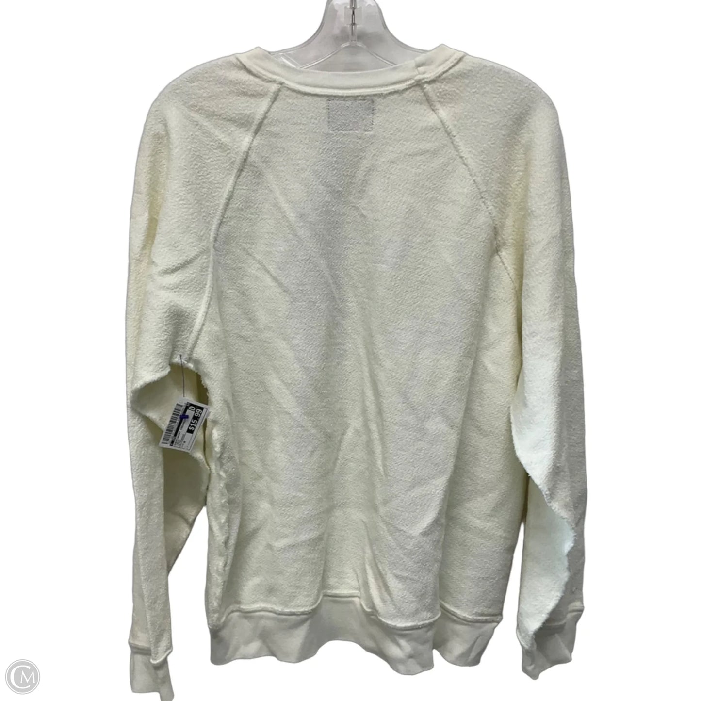 Sweatshirt Crewneck By Cmc In Cream, Size: M