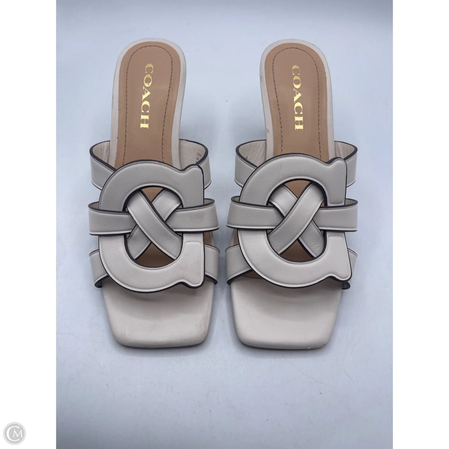 Sandals Designer By Coach In Cream, Size: 7