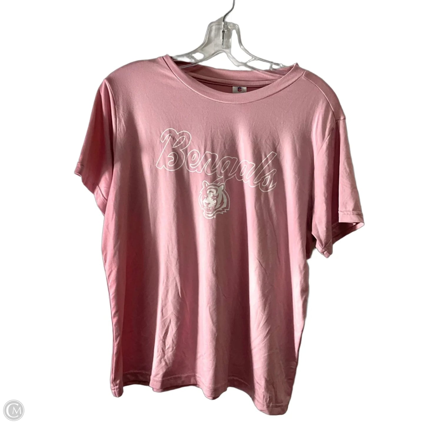 Athletic Top Short Sleeve By Nfl In Pink, Size: M