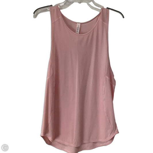 Athletic Tank Top By Lululemon In Pink, Size: 10