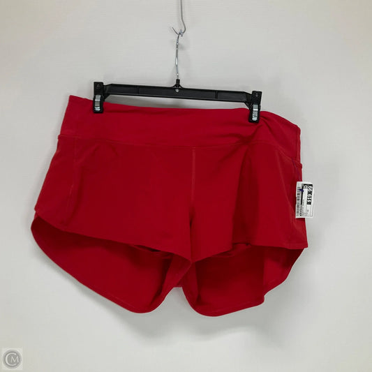 Athletic Shorts By Lululemon In Red, Size: 12