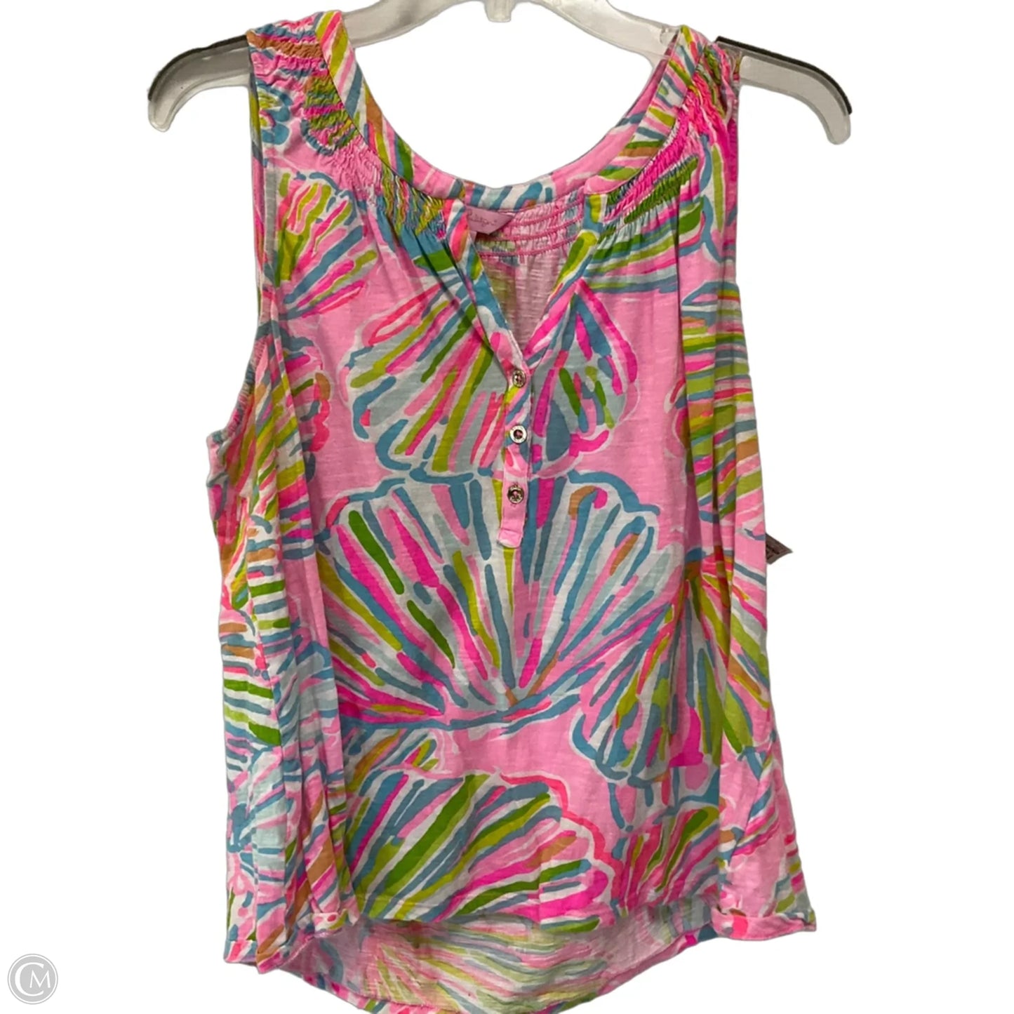 Top Sleeveless Designer By Lilly Pulitzer In Tropical Print, Size: Xl