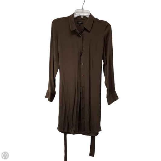 Top Long Sleeve By Quince In Brown, Size: S