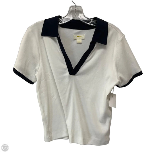 Top Short Sleeve By Maeve In White, Size: Xl