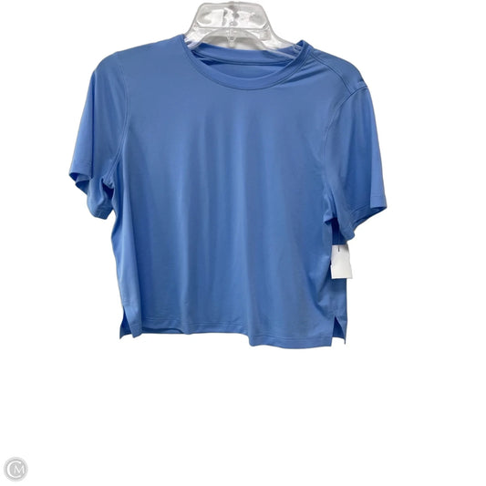 Athletic Top Short Sleeve By Lululemon In Blue, Size: 6