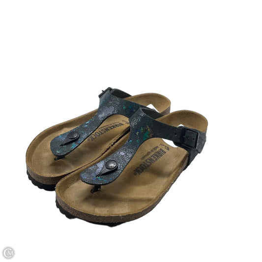 Sandals Flats By Birkenstock In Black, Size: 6.5