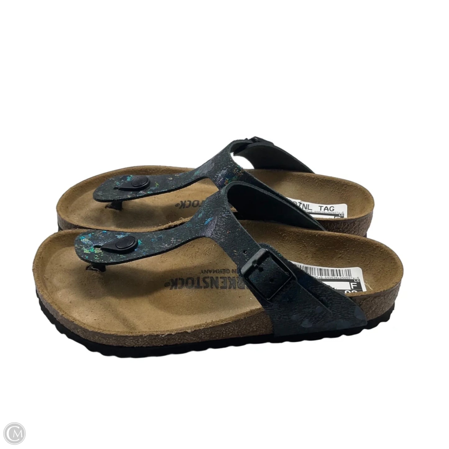 Sandals Flats By Birkenstock In Black, Size: 6.5