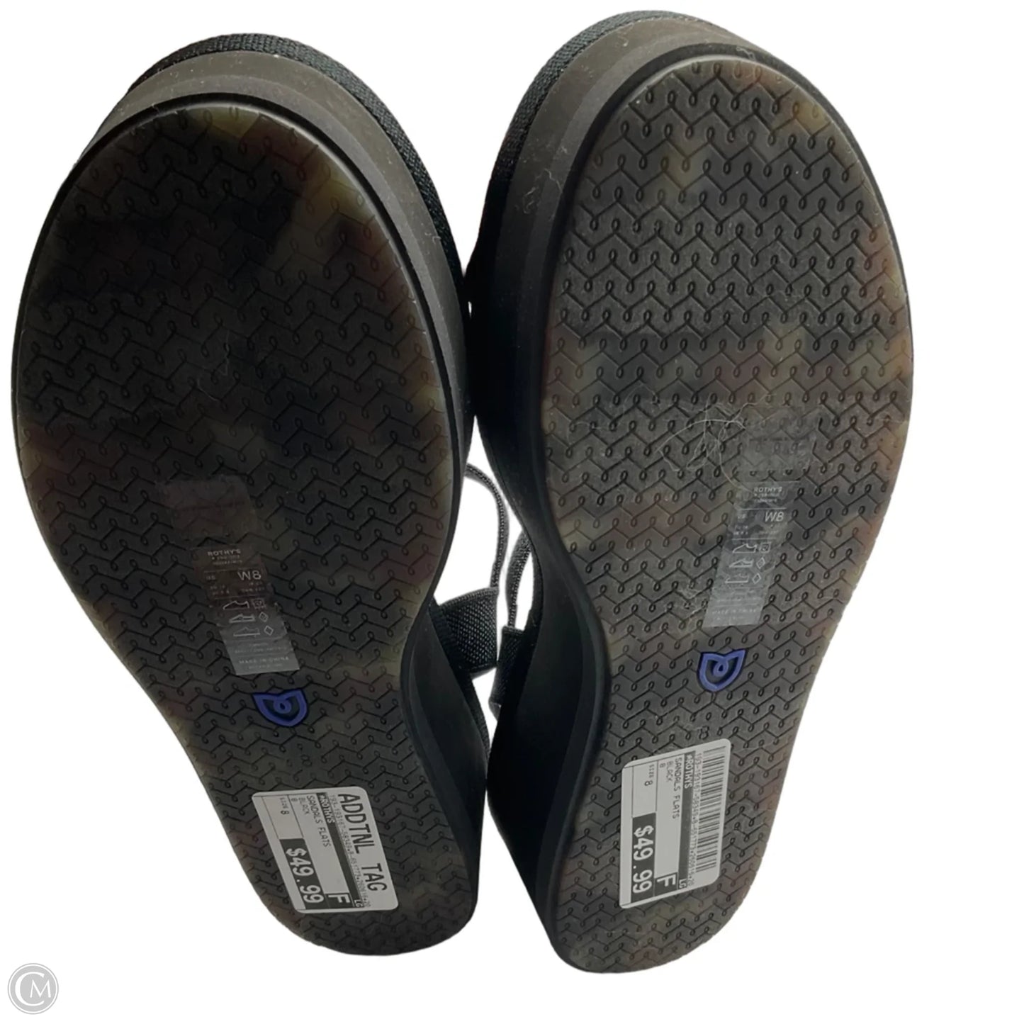 Sandals Flats By Rothys In Black, Size: 8