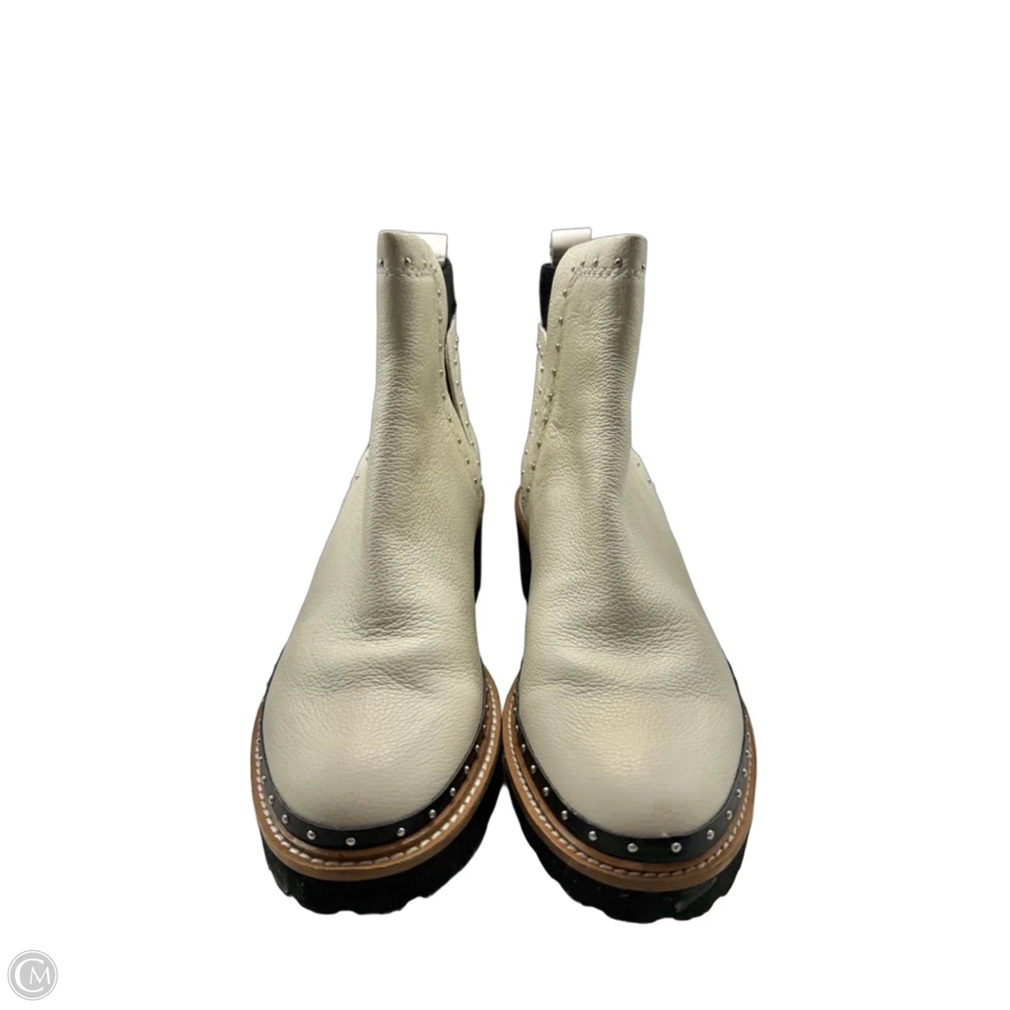Boots Ankle Heels By Dolce Vita In Black & Cream, Size: 9.5