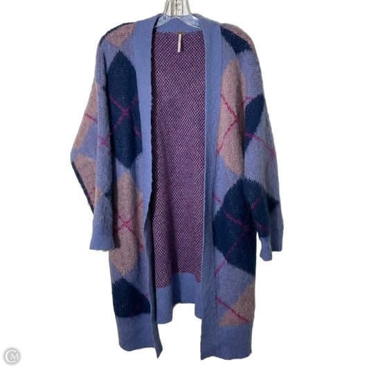 Sweater Cardigan By Free People In Blue & Pink, Size: S