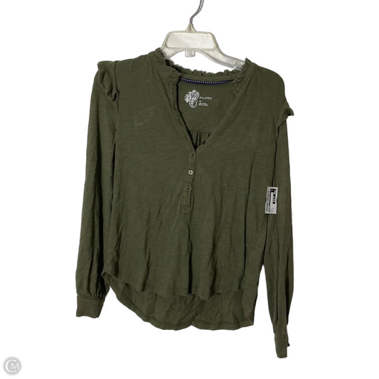 Top Long Sleeve By Pilcro In Green, Size: Xs