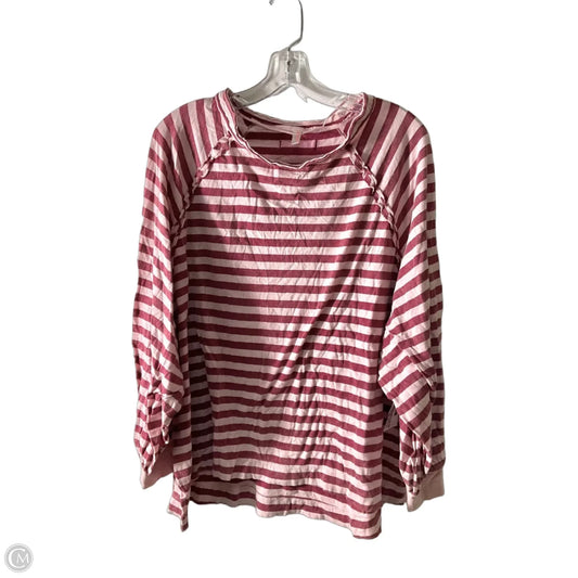 Top Long Sleeve By Free People In Striped Pattern, Size: S