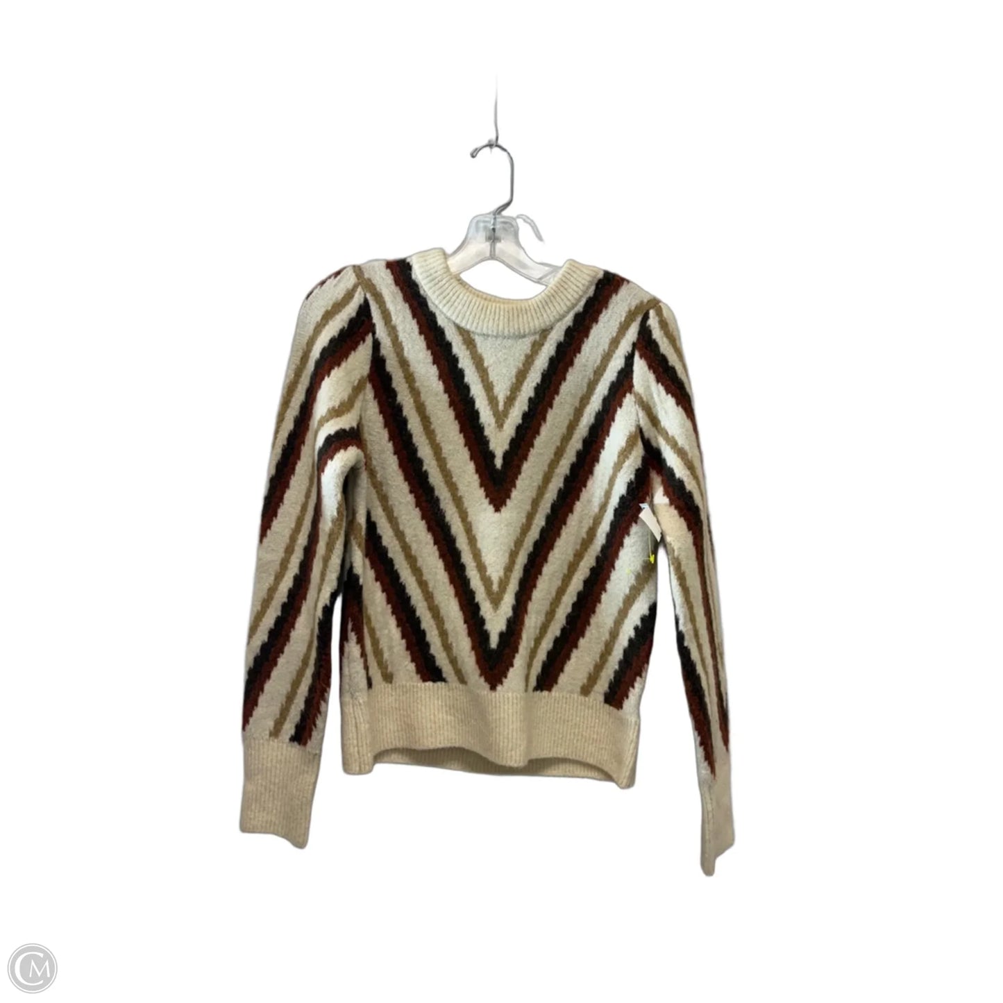 Sweater By Evereve In Cream & Tan, Size: Xs