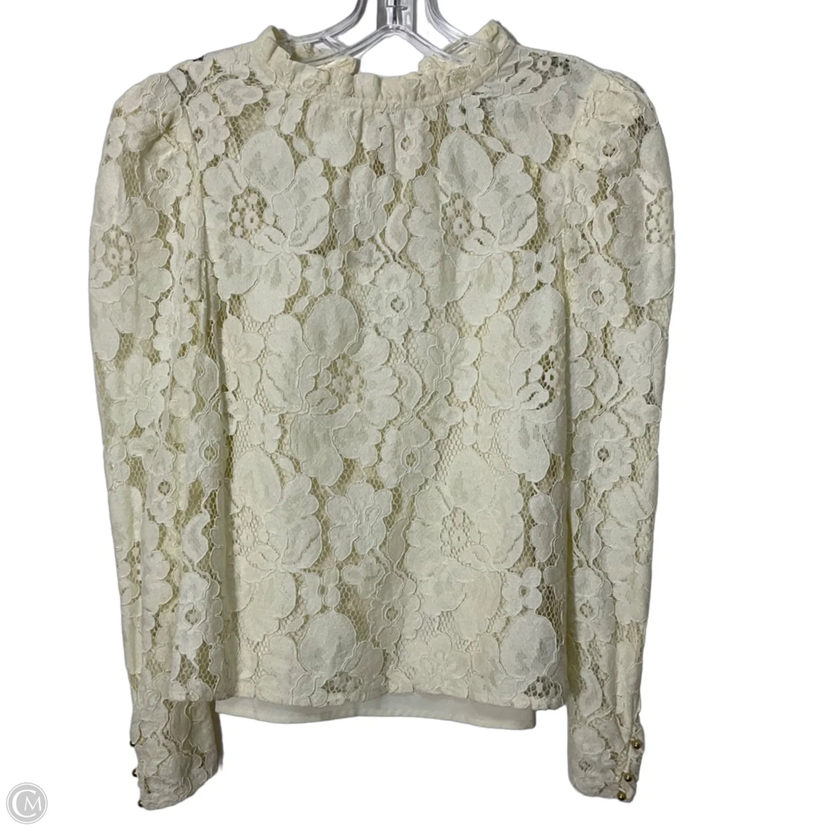 Top Long Sleeve By Mare Mare In Cream, Size: Xs