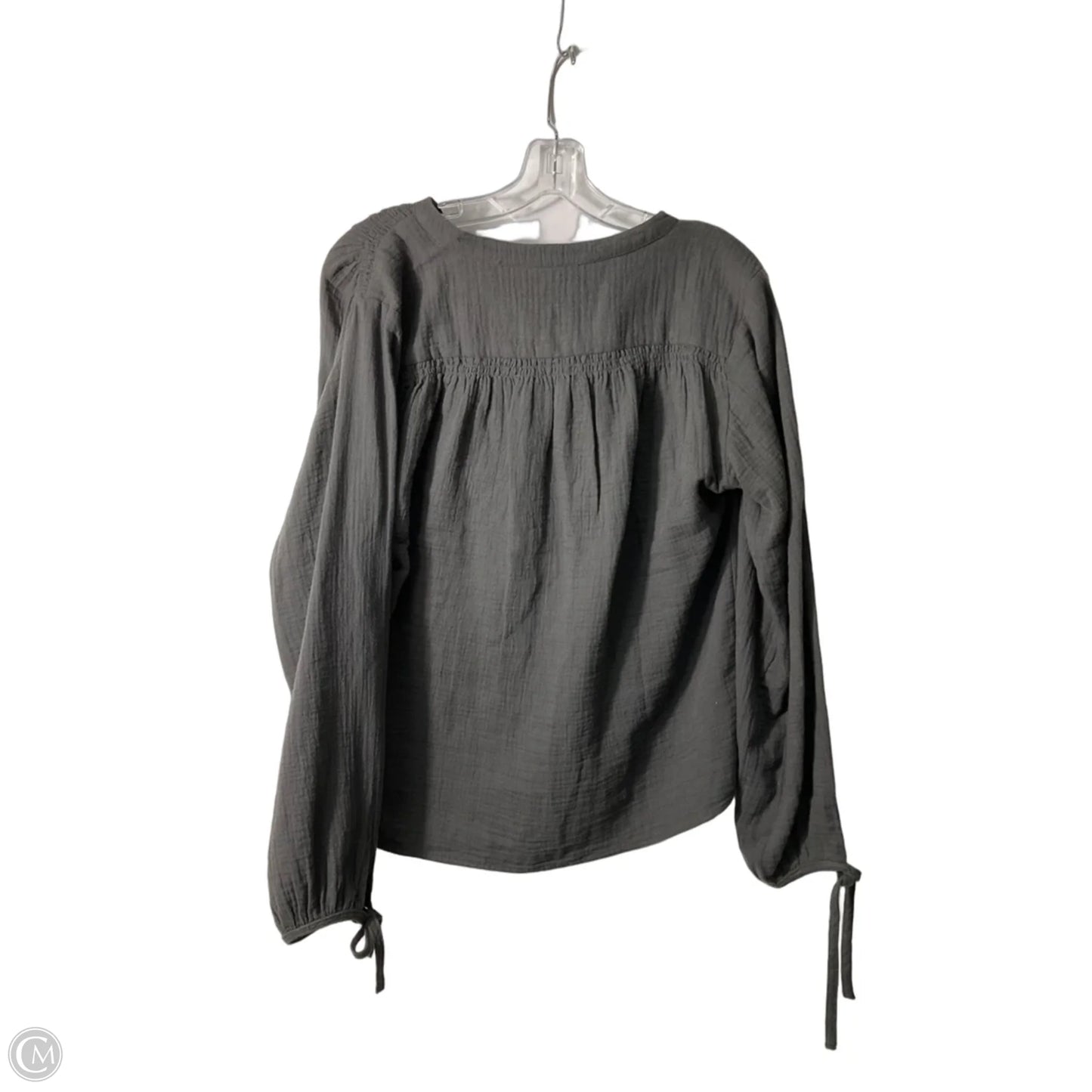 Top Long Sleeve By Faherty In Grey, Size: M