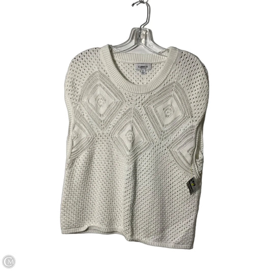 Top Short Sleeve By Evereve In White, Size: M
