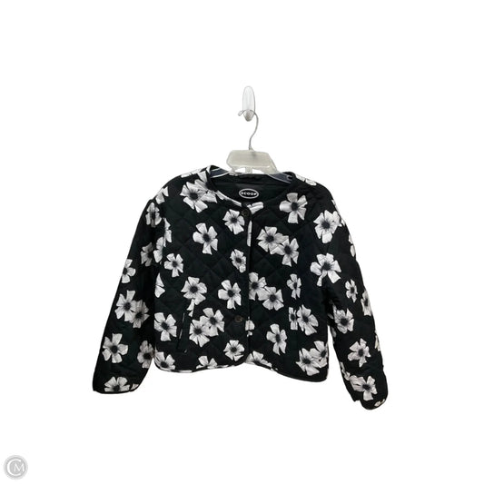 Jacket Puffer & Quilted By Scoop In Black & White, Size: L