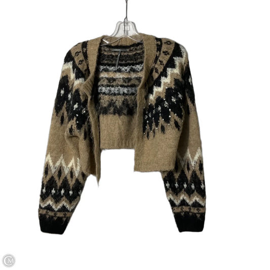 Sweater Cardigan By Anthropologie In Black & Brown, Size: Osfm