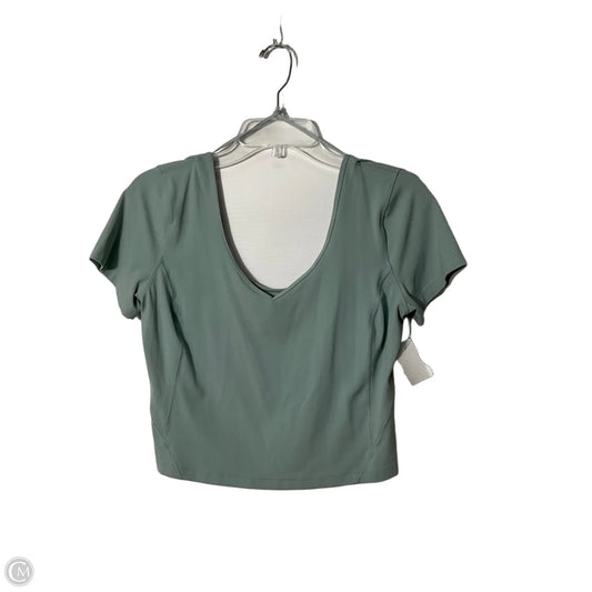 Athletic Top Short Sleeve By Lululemon In Green, Size: 10