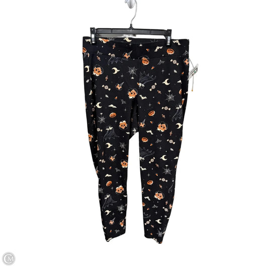 Pants Leggings By Disney In Black & Orange, Size: 1x