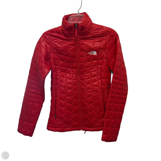 Athletic Jacket By The North Face In Red, Size: Xs