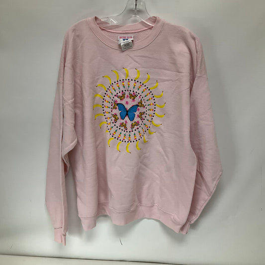 Sweatshirt Crewneck By Cmb In Pink, Size: Xl