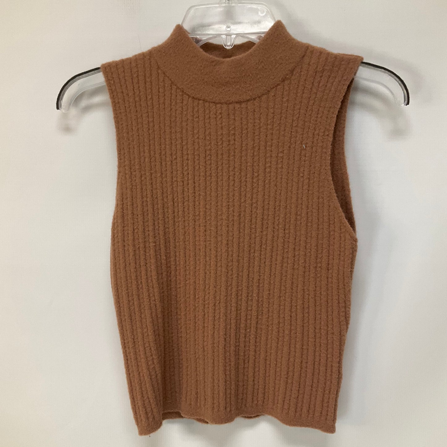 Tan Sweater Short Sleeve Express, Size S