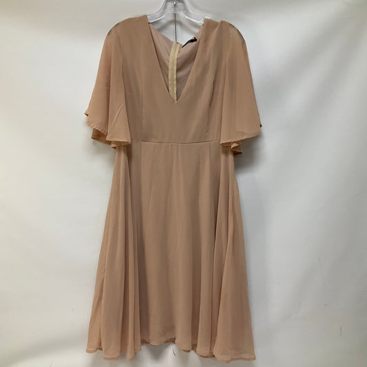 Peach Dress Party Long Boohoo Boutique, Size 10