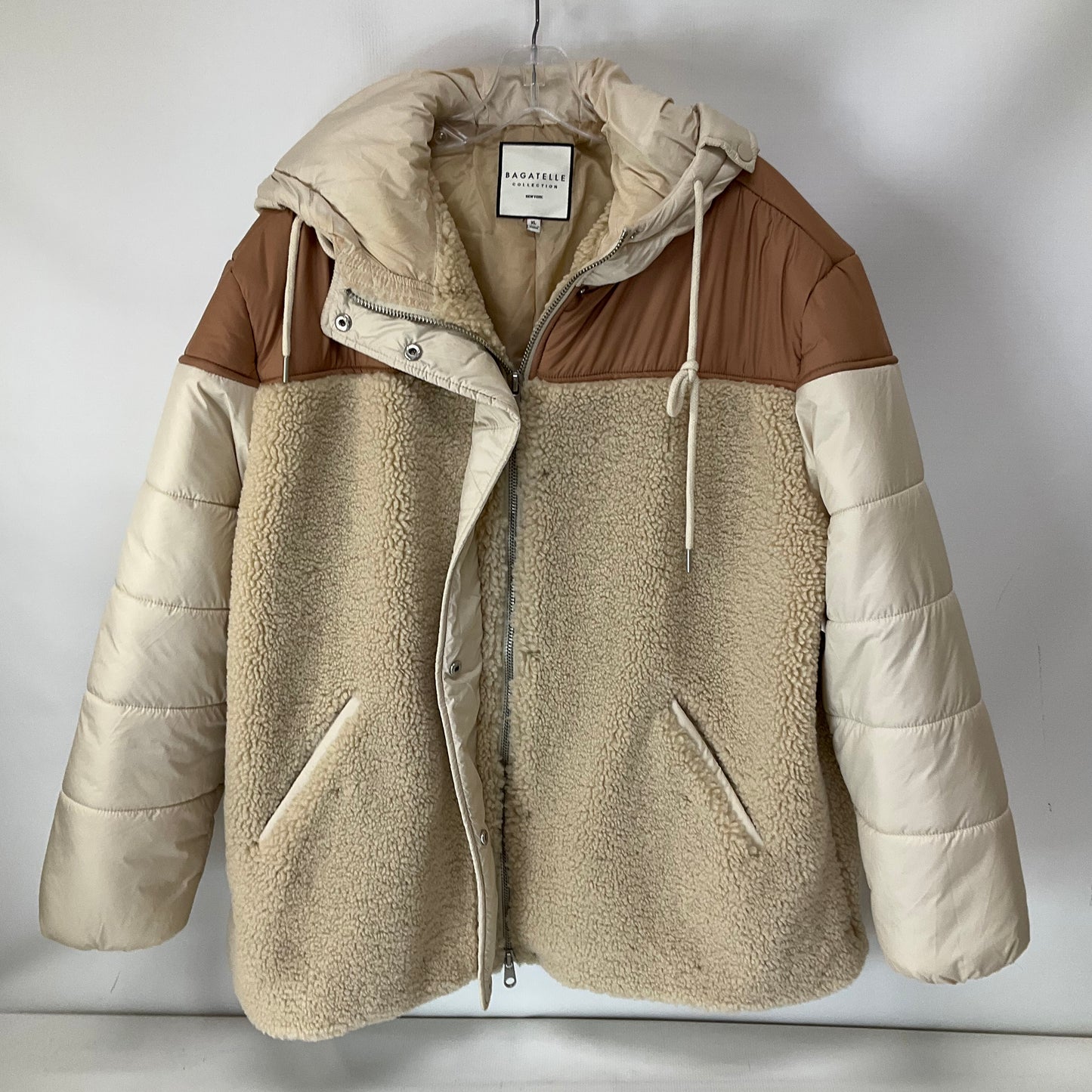 Jacket Faux Fur & Sherpa By Cmc In Cream, Size: Xl