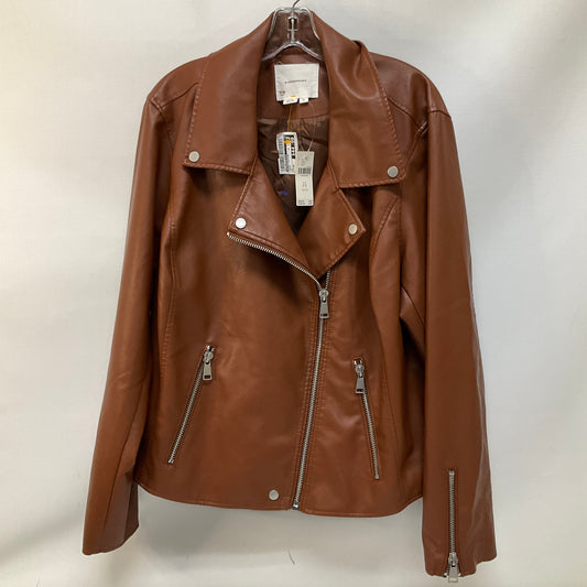 Jacket Leather By Anthropologie In Brown, Size: 2x