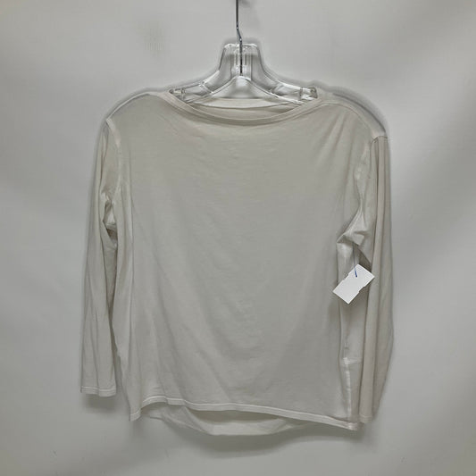 Athletic Top Long Sleeve Crewneck By Lululemon In White, Size: 4