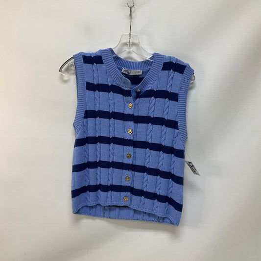 Vest Sweater By Zara In Striped Pattern, Size: S