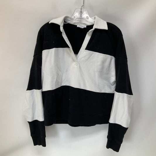 Top Long Sleeve By Evereve In Striped Pattern, Size: M