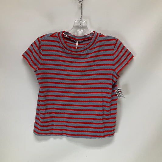 Top Short Sleeve By Free People In Striped Pattern, Size: M