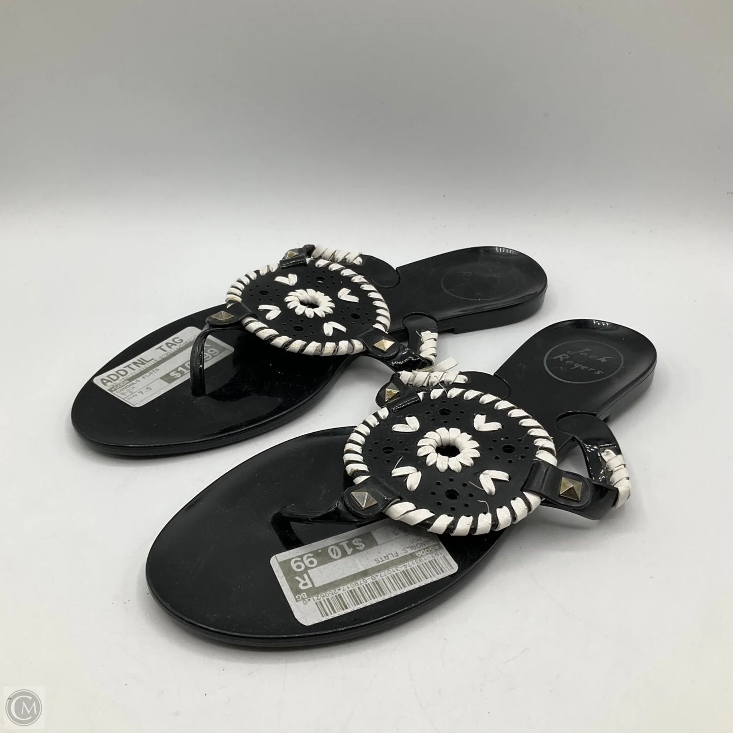 Sandals Flats By Soda In Black, Size: 7.5